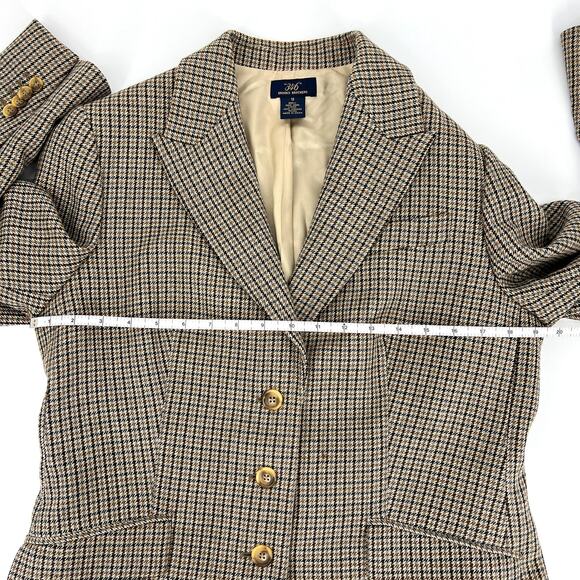 Brooks Brothers "346" Womens Houndstooth Wool Blazer Size 12 - Picture 6 of 10